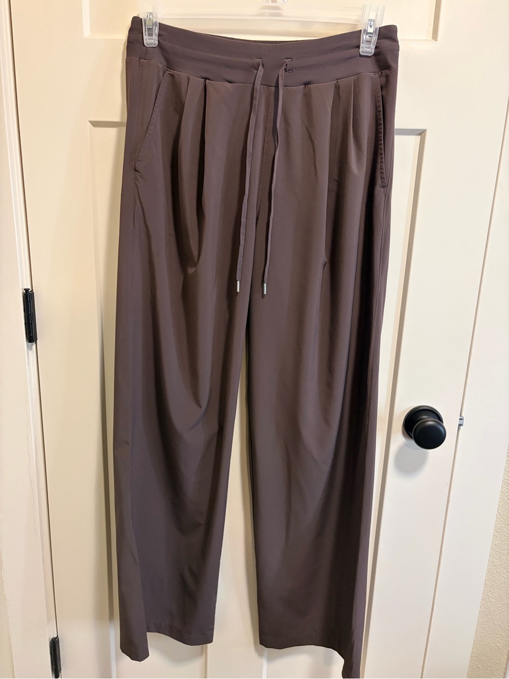 Calia Women’s Wide-Leg Drawstring Pants in Purple/Brown Size M